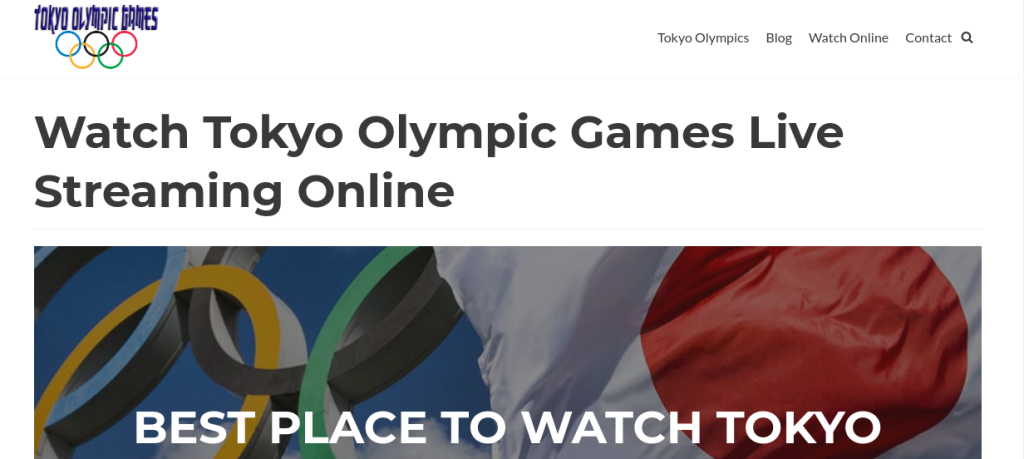Example of phishing pages offering to stream the Olympics