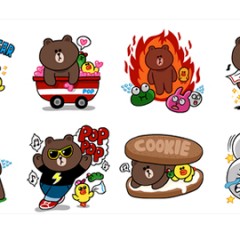 LINE POP offers limited edition Brown stickers and other new items
