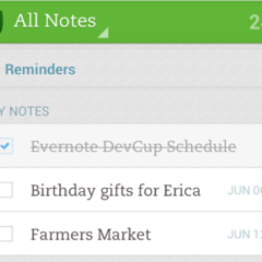Evernote adds Reminders for Android and Windows phones